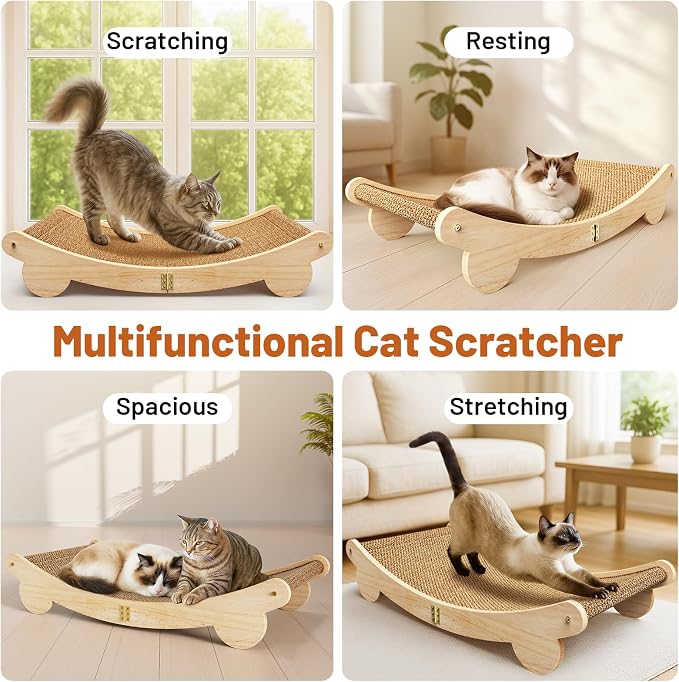 Extra Large 31.5 Cat Scratcher Bed - Sisal-Style Lounge for Indoor Cats